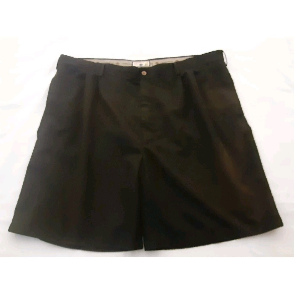 Caribbean Joe Men's Black Poly/Rayon Pleat Front Shorts‎ Size 46